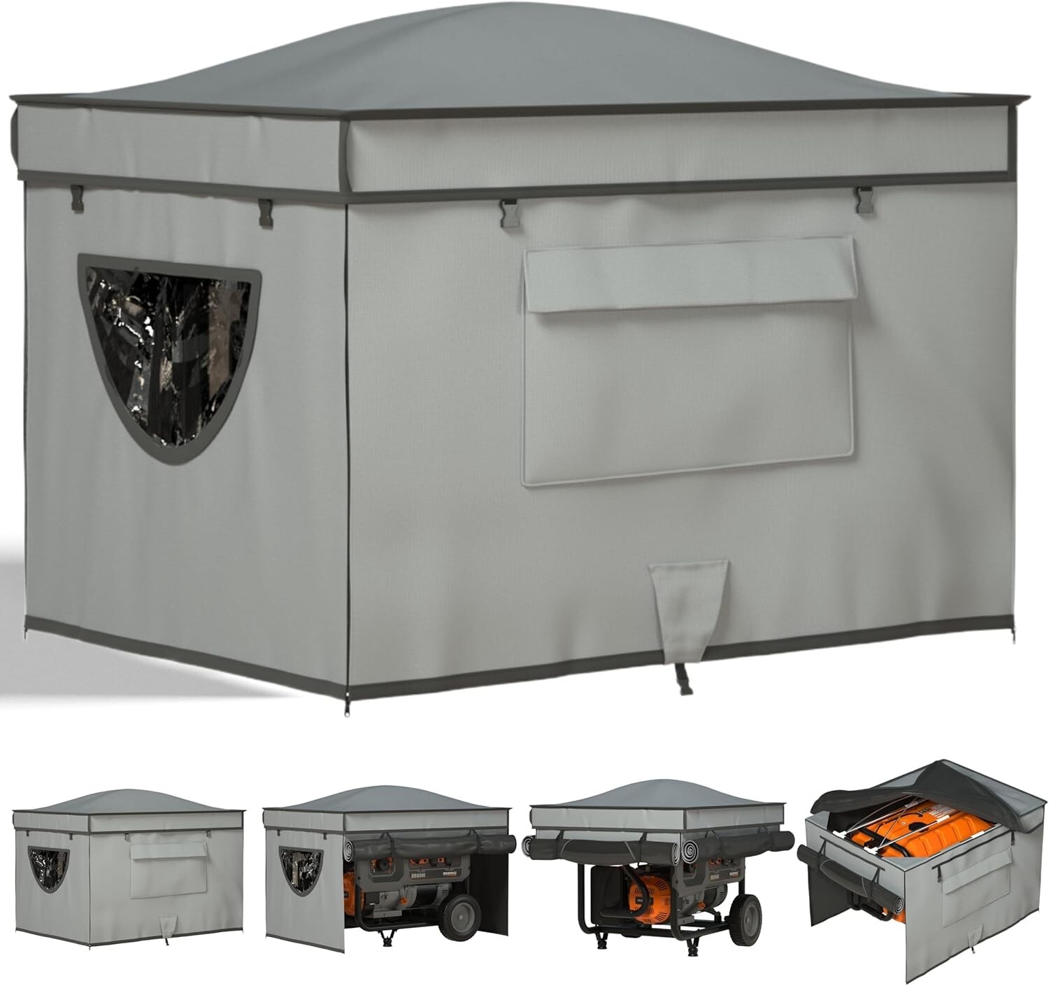 Premium 100% Waterproof Generator Cover with Heavy-Duty Bracket – 38x28x27 Size$