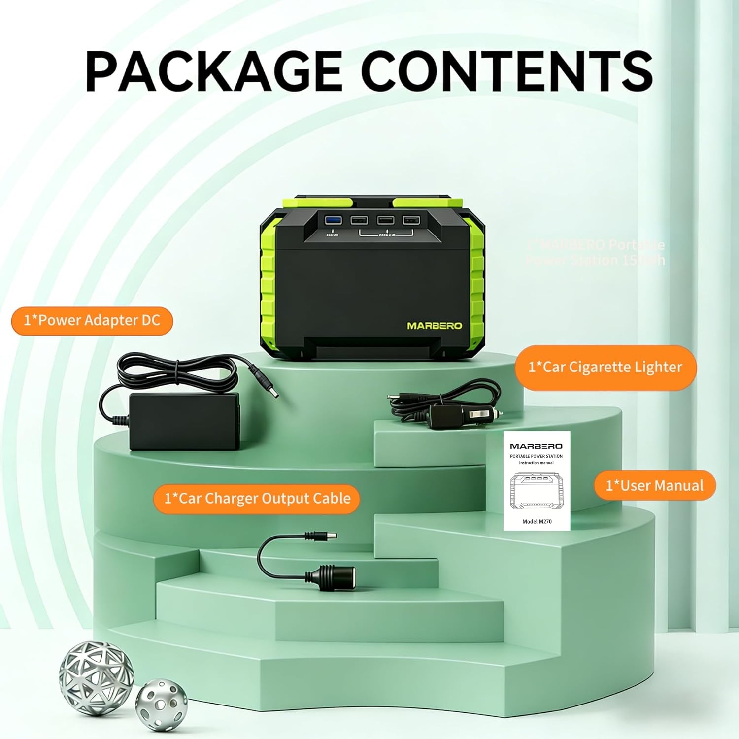 Portable Power Station 150Wh ‎M270/100W/150WH, M270 150WH 100W