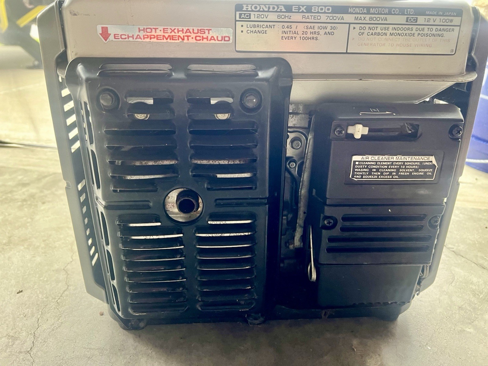 Honda EX800 Portable Generator 1982 800W Vintage Tested Starts & Runs