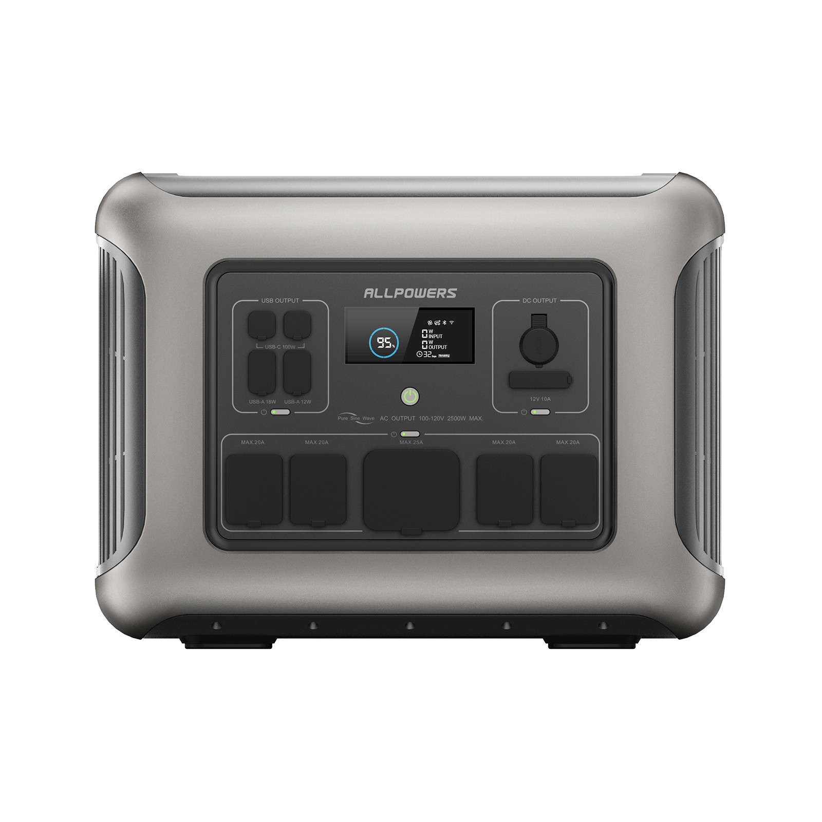 ALLPOWERS R2500 1920Wh Portable Power Station Solar Generator Backup Battery AC