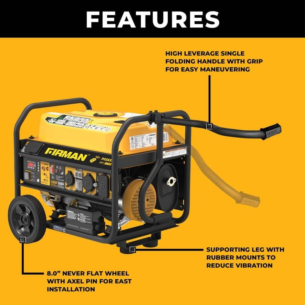 8 In. Never-Flat Wheel Kit and Handle for Portable Generator