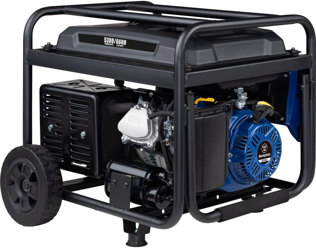 Westinghouse WGen5300v 6,600-W Portable RV Ready Gas Powered Generator Home RV