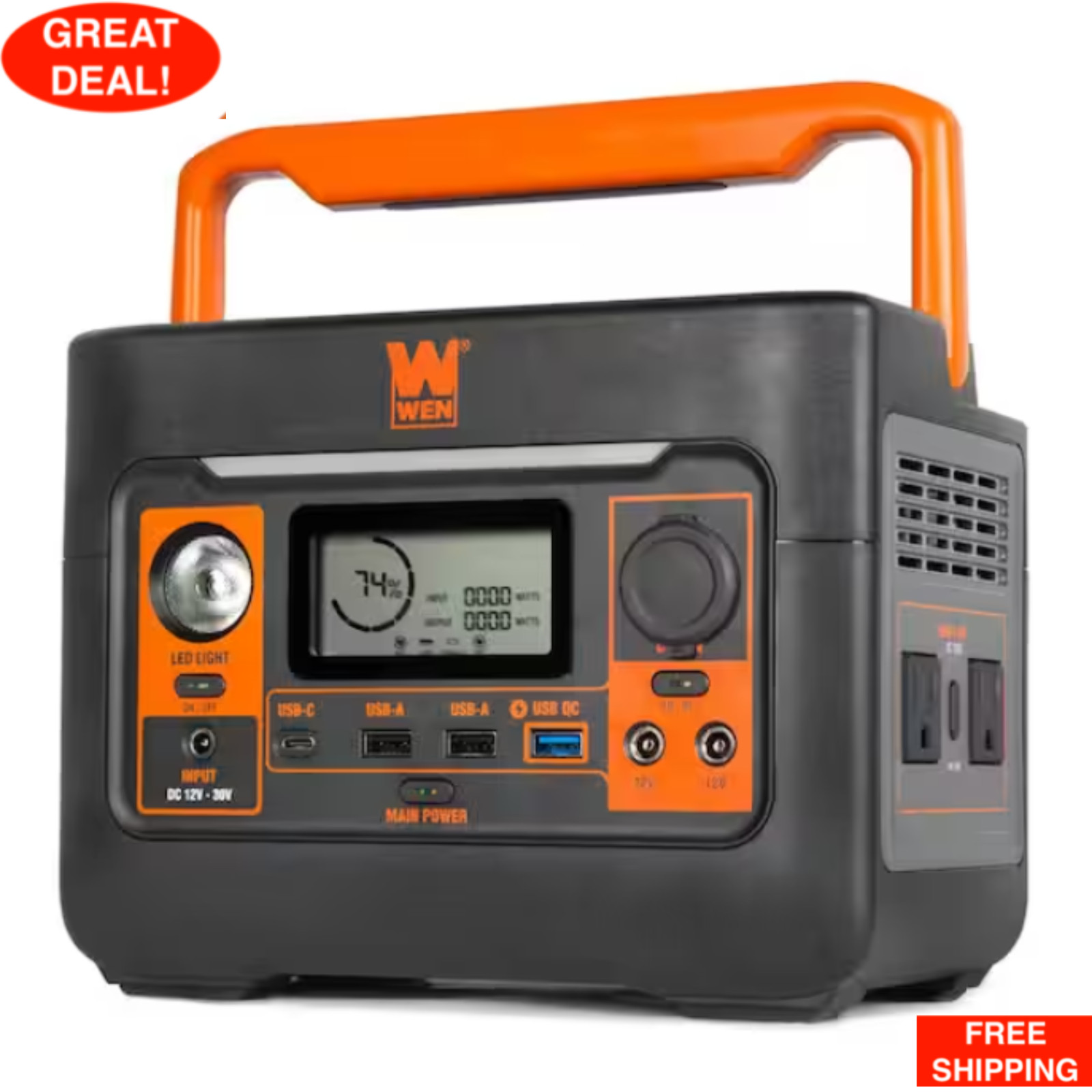 300-Watt 269-Watt Lithium-Ion Power Station & Battery-Powered Inverter Generator