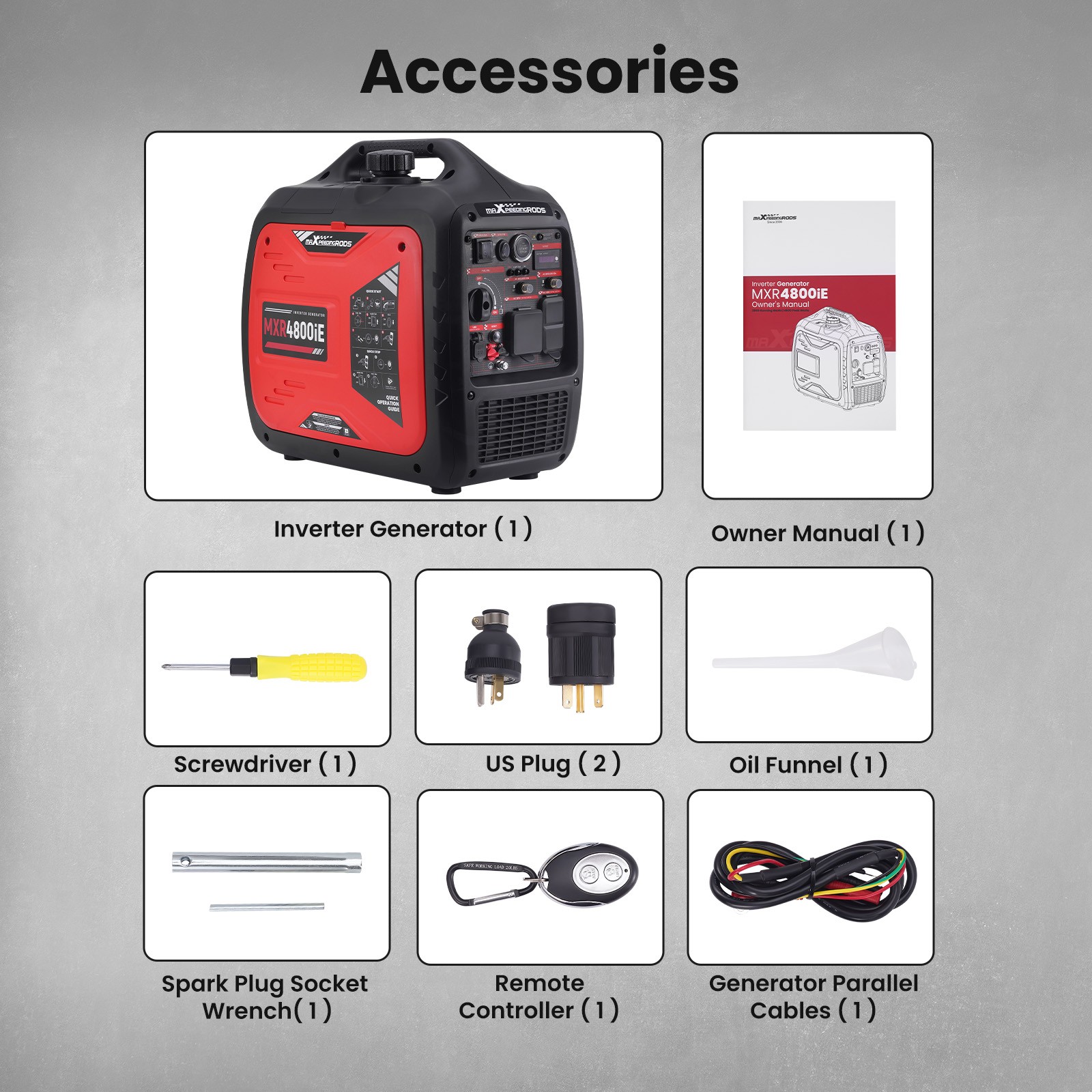 Gasoline Generator 3800W Power Digital Display CO Alert Electric Remote Start