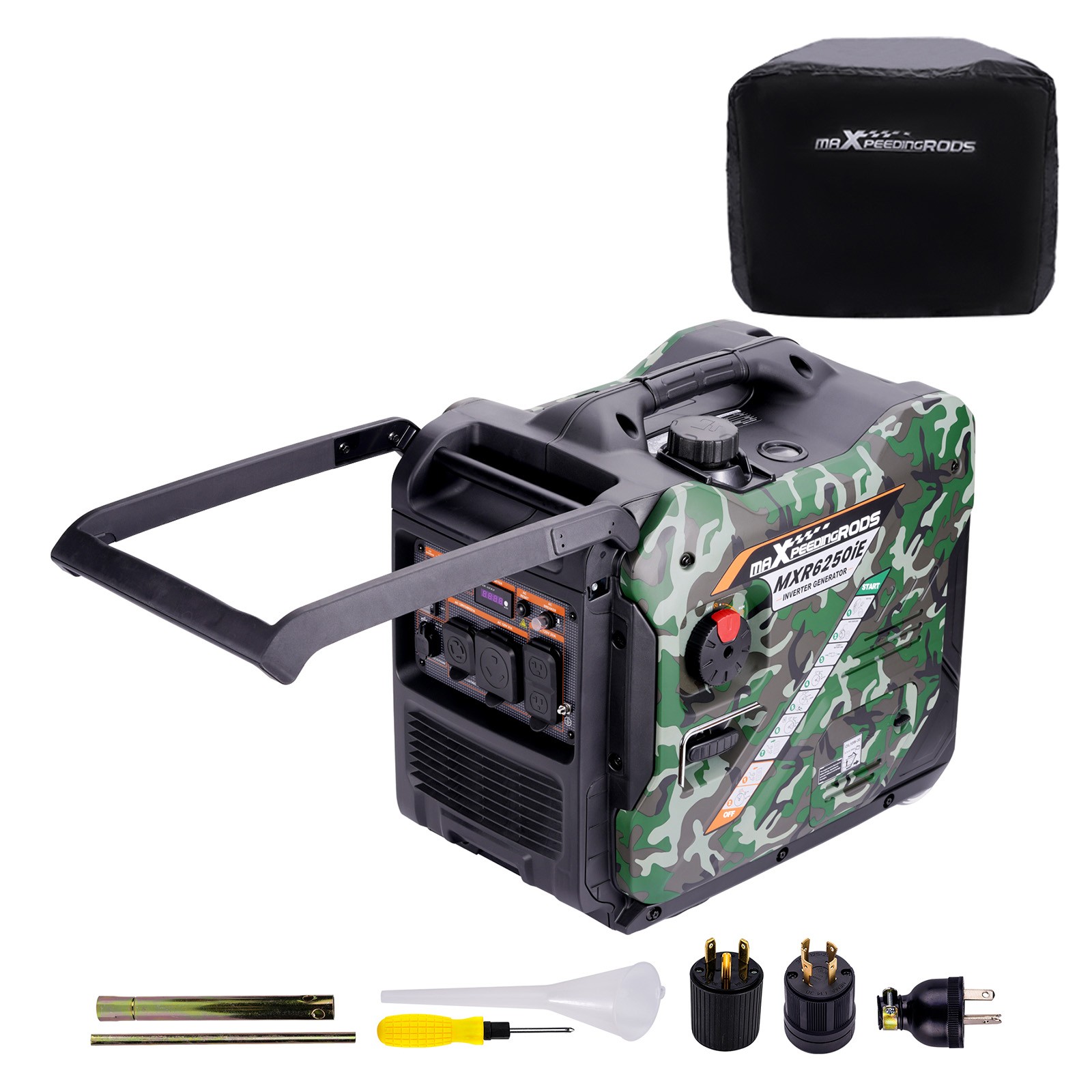 Portable Inverter Generator 5500W Max 5000 Watt Gas Electric Start For Camping