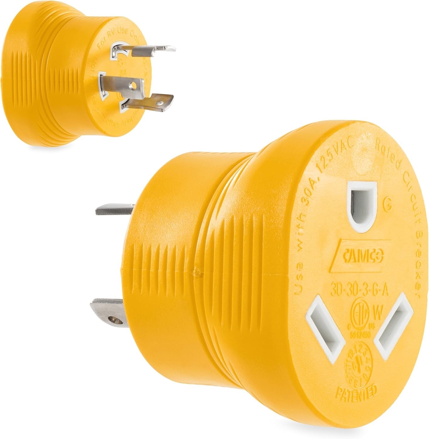 Camco PowerGrip 30 Amp 3-Prong Generator Adapter – Featuring a 30-amp