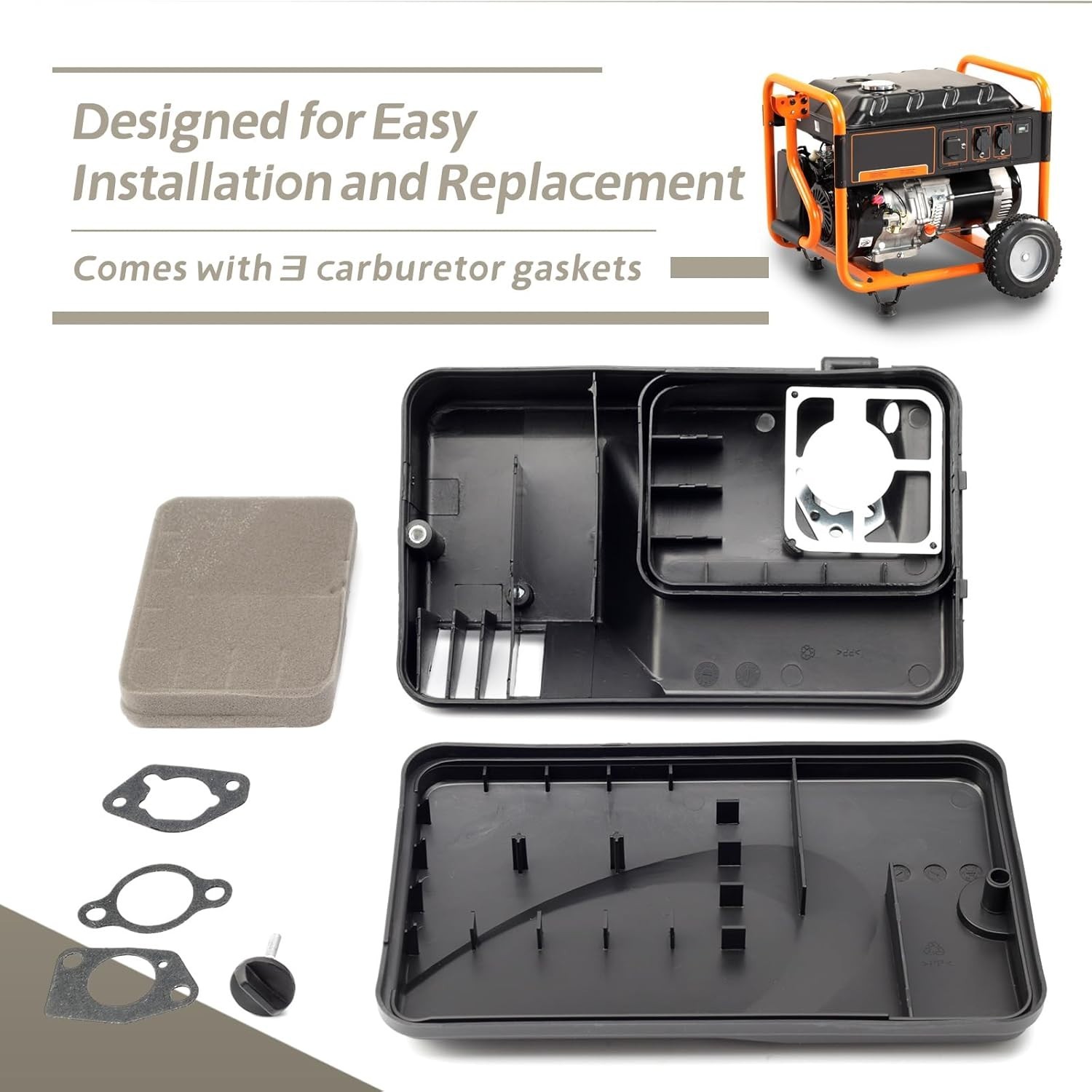 Air Filter Cleaner Box Housing Assembly Compatible w/ Generac Portable Generator