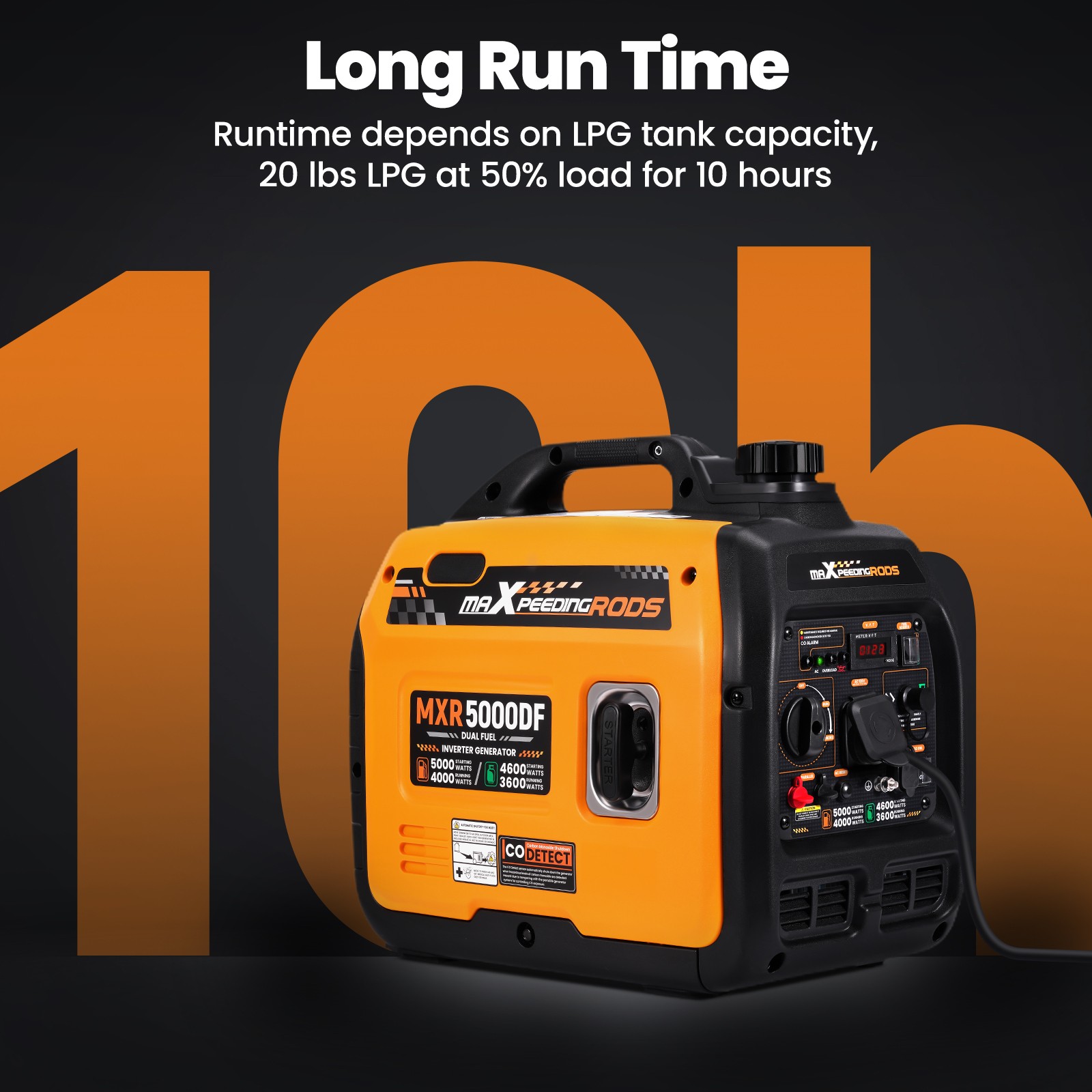 Dual Fuel 5KW Inverter Generator for Home Blackout with Low Oil LED Alert