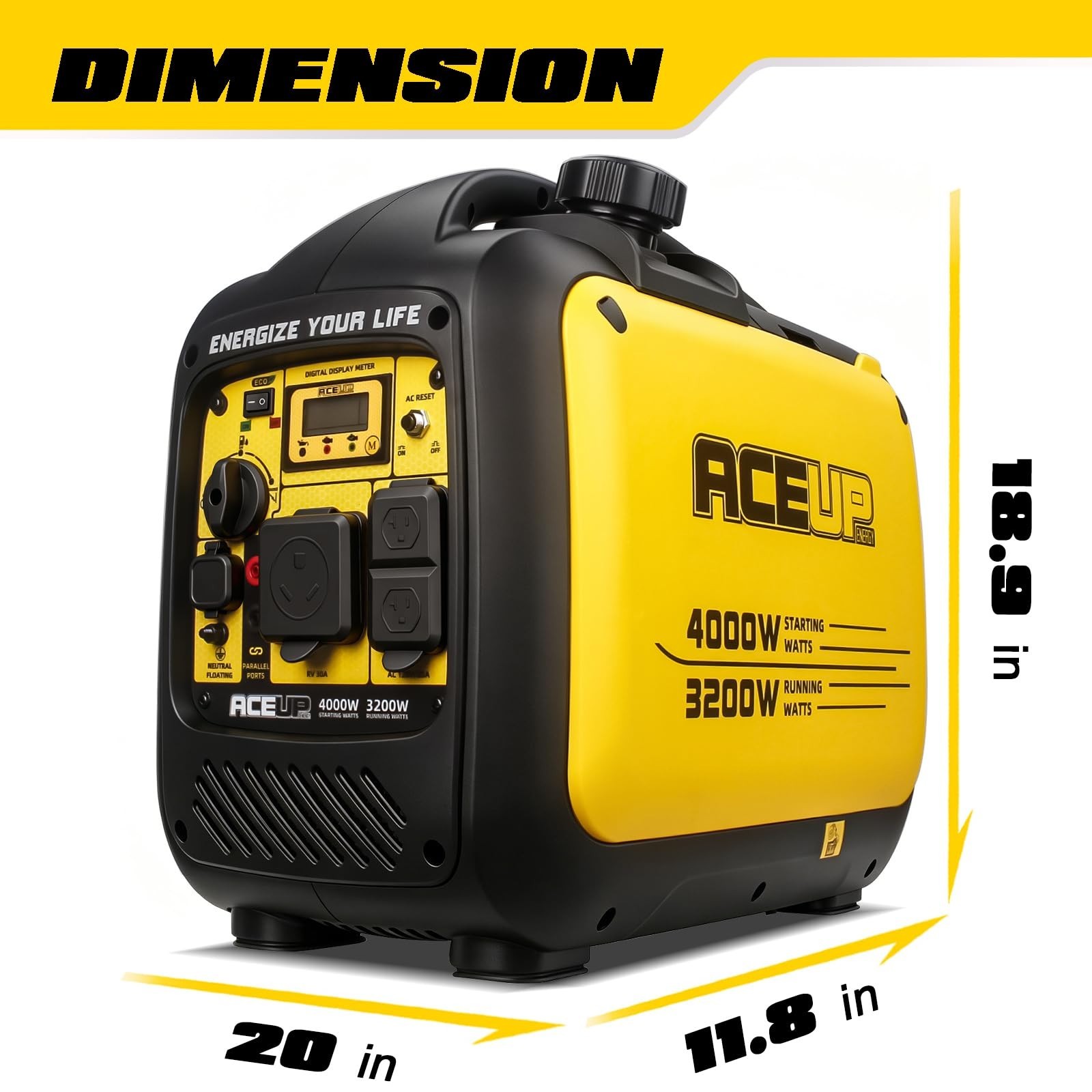 4000W Portable Inverter Generator lean Power ECO Fuel-Saving Fuel Efficient Ne’w