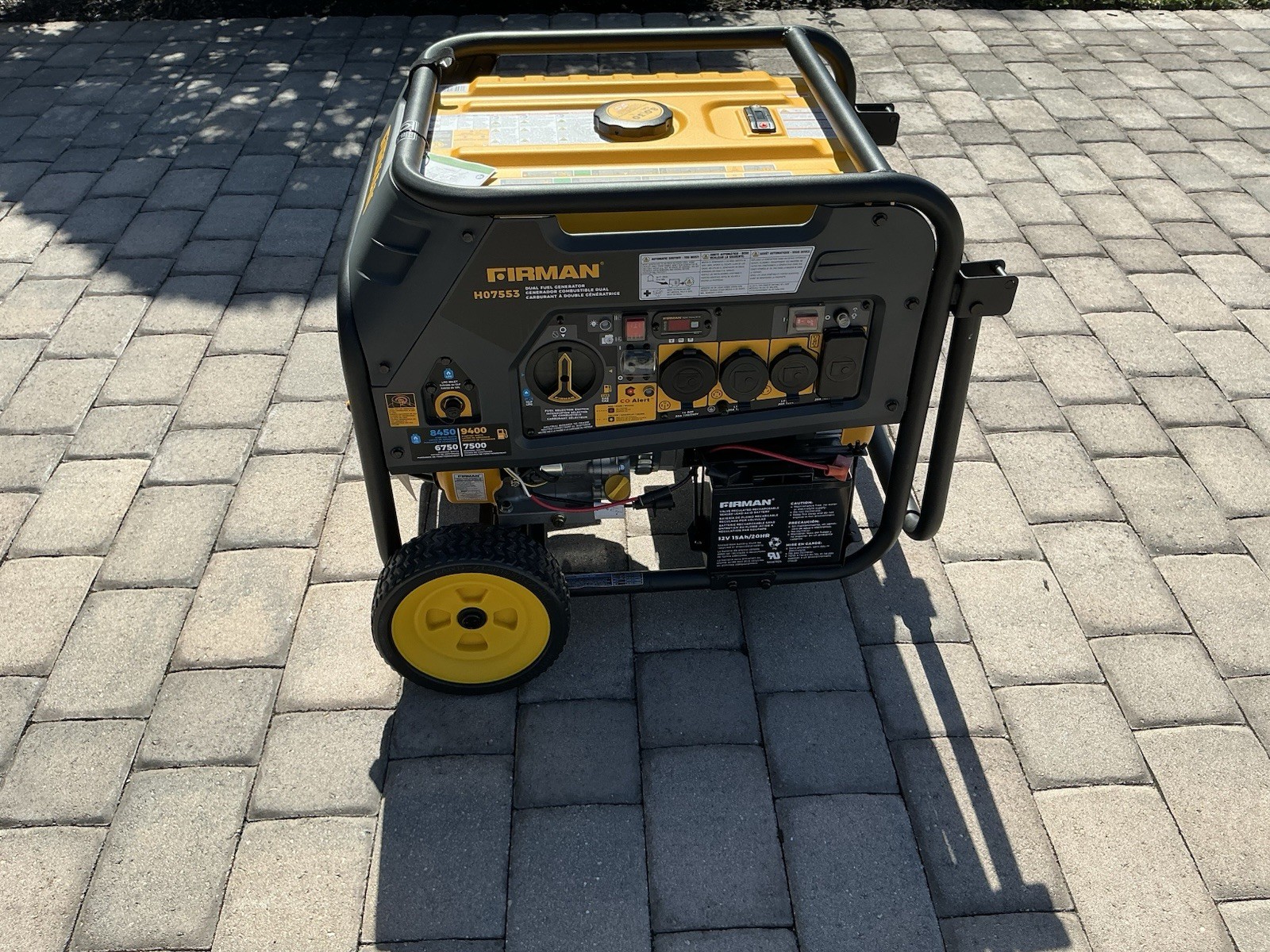 Firman Generator HO7553 Electric Start A/C Voltage 120V Out of Box Never Used