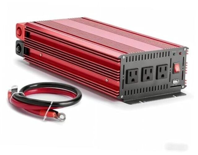 3000 Watts Power Inverter – vansoet 12V dc to 110/120V ac Car 3000W Red