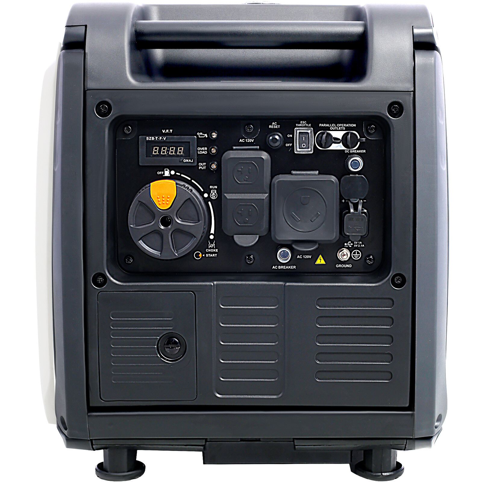 Portable Inverter Generator 4 Stroke 4500W Electric Start 212CC w/Wheel & Handle