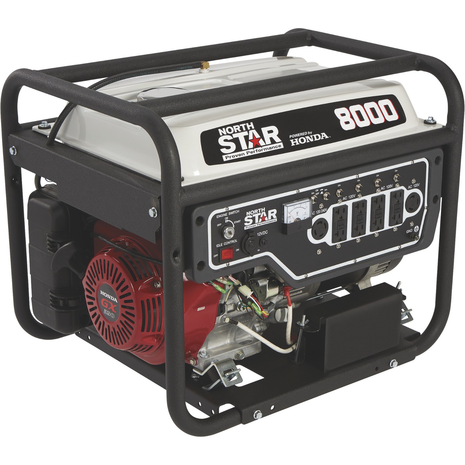 NorthStar Portable Generator with Honda GX390 Engine 8000 Surge Watts #165604