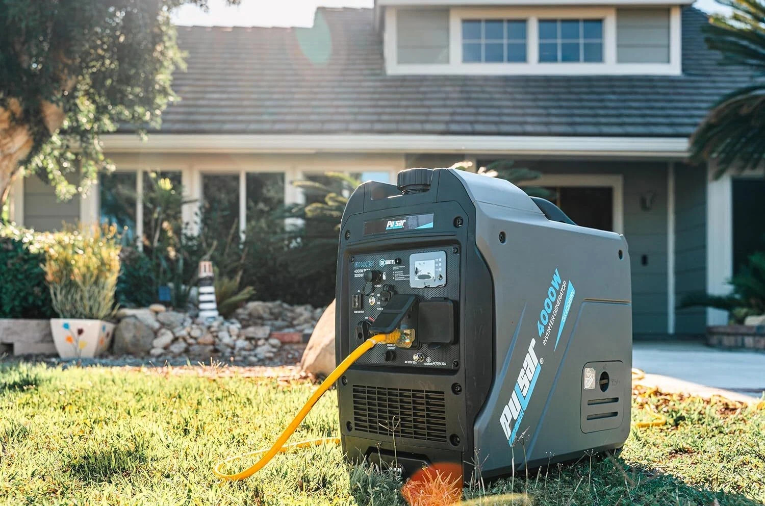 Pulsar Dual Fuel Gas Propane 4000 Watt Inverter Generator with CO Alert RV Ready