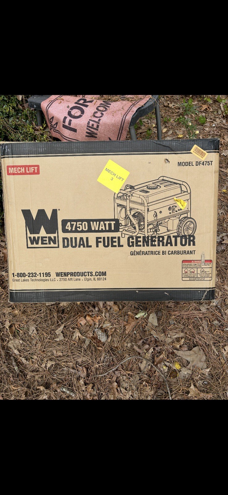 WEN 4750 Watt Dual Fuel Portable Generator DF475T Electric Start 120/240V