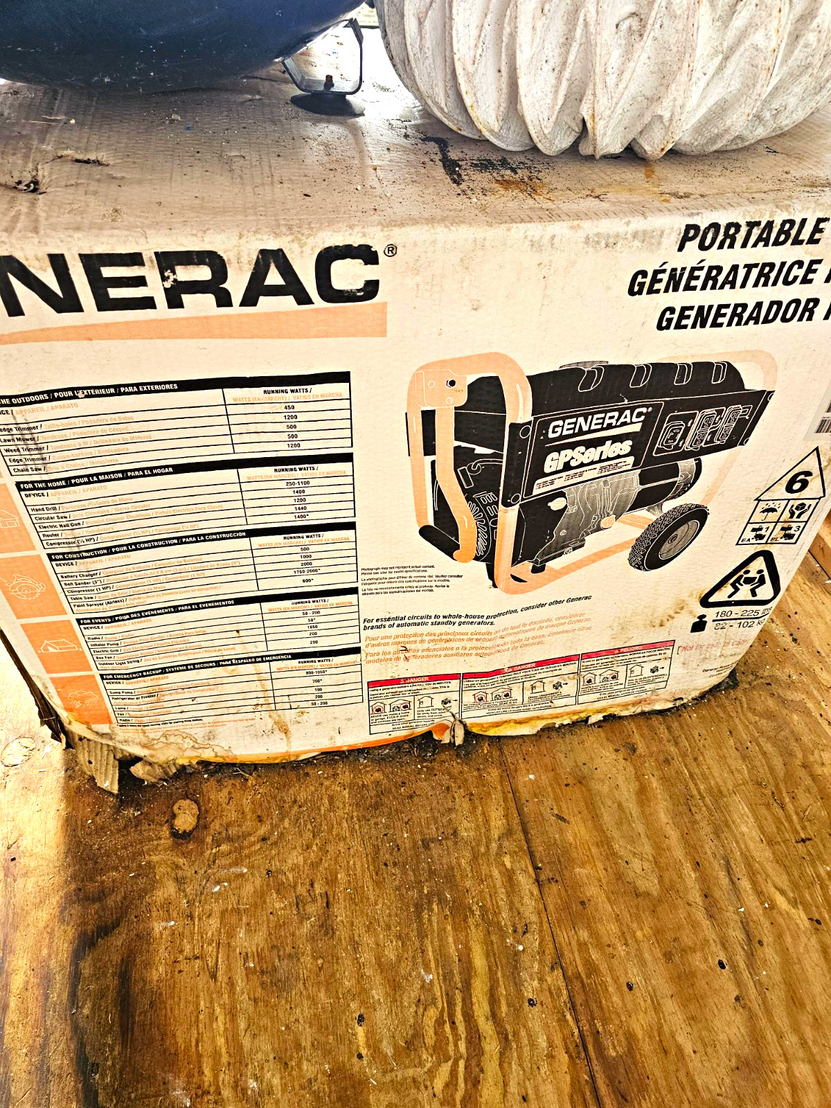 Generac GP Series Generator -5,500watts Orange/Black Portable Power Unit