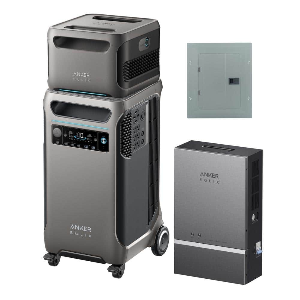 Anker SOLIX F3800 Power Station With F3800 EB & Home Power Panel & Subpanel