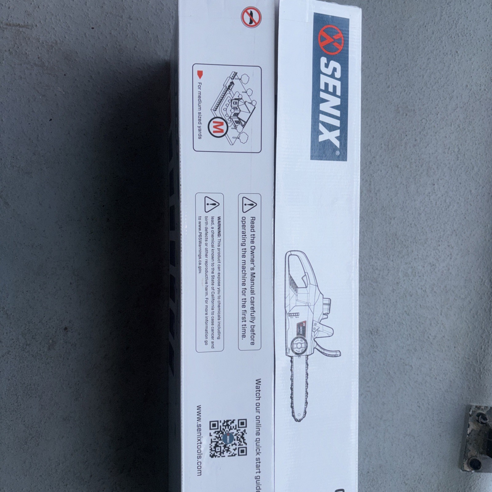 Senix 58V 14 Inch Chainsaw.Battery And Charger Not Included .CSX5-M. NB 0003