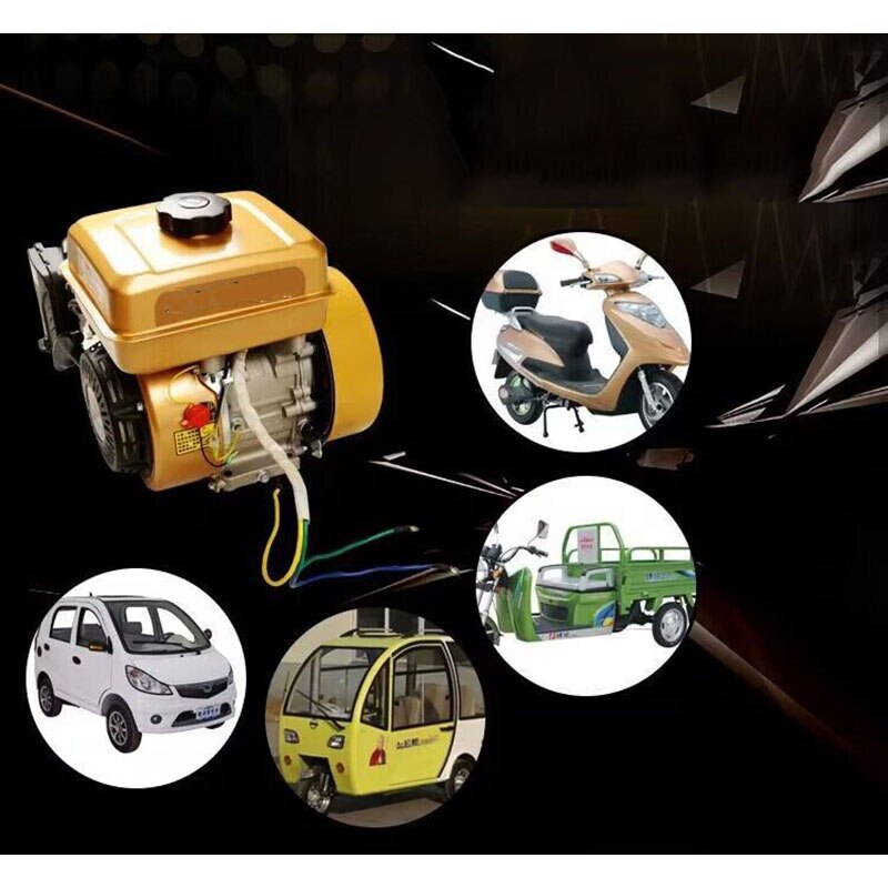 Electric Start 3kW 48V-72V Tricycle Four-Wheel Gasoline Generator Range Extender