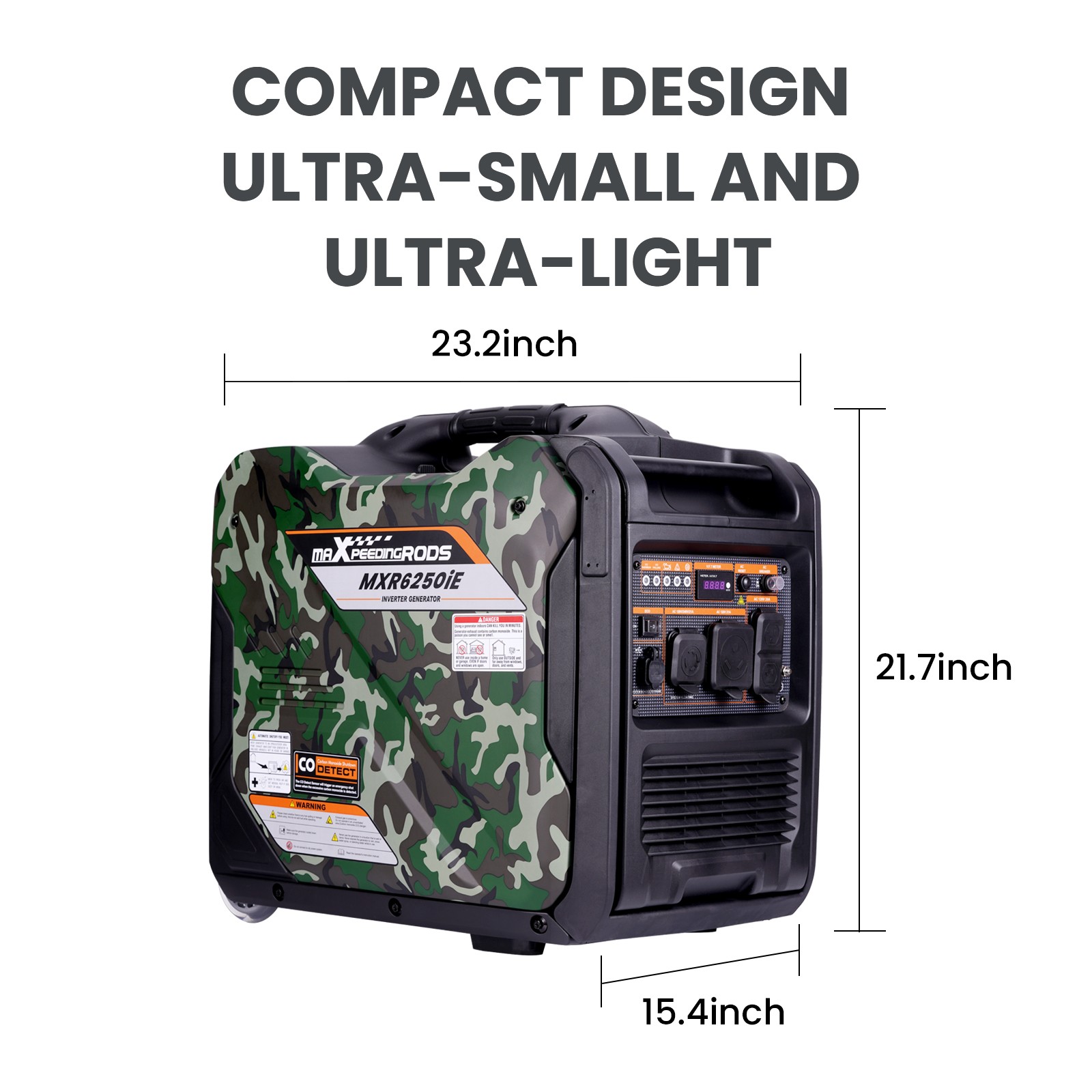 Portable Inverter Generator 5500W Max 5000 Watt Gas Electric Start For Camping