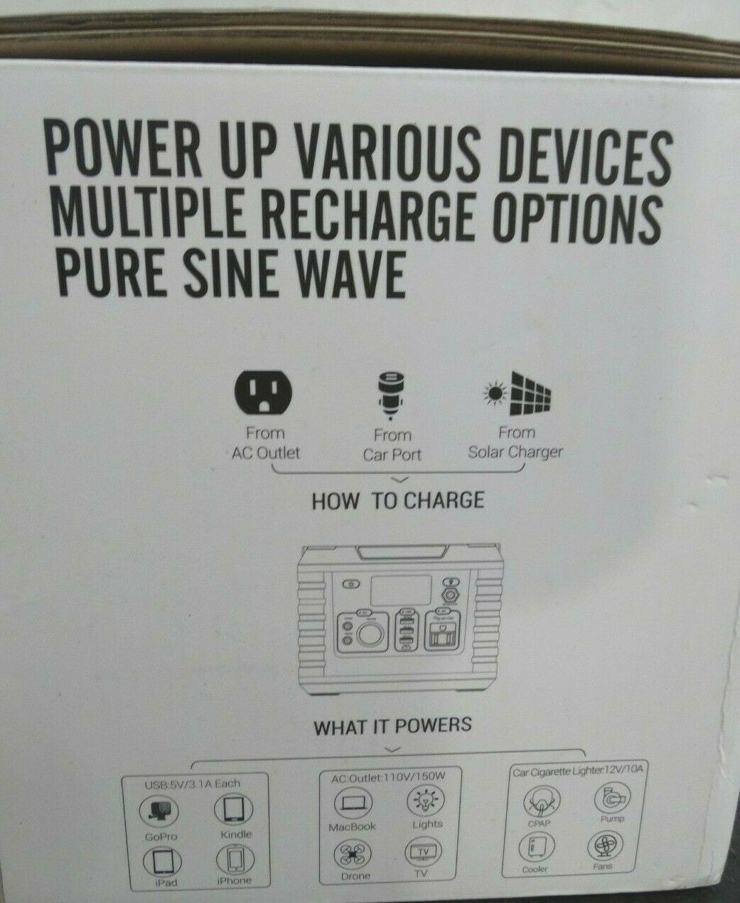 PAXCESS Portable Camping Generator 330W/78000mAh Power Station Battery, NEW