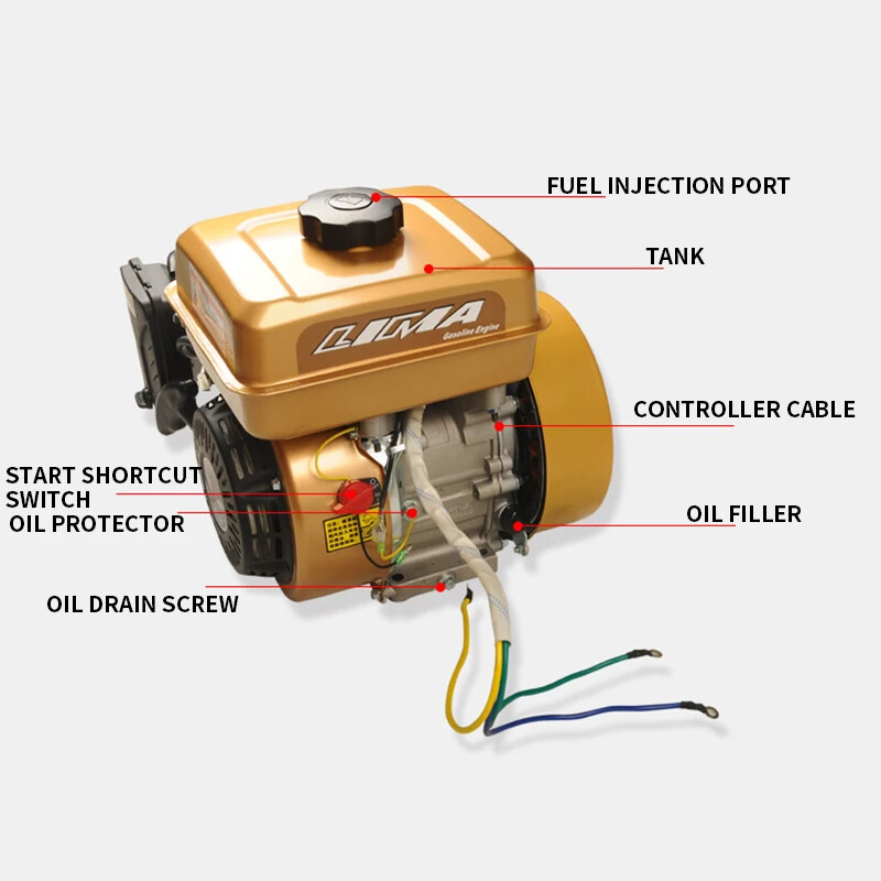12v-24V 6KW Parking Air Conditioning Gasoline Generator diesel fuel Truck