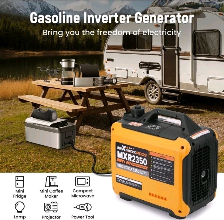 2.35KW 15kg Portable Gasoline Inverter Generator Eco Quiet For Outdoor Party