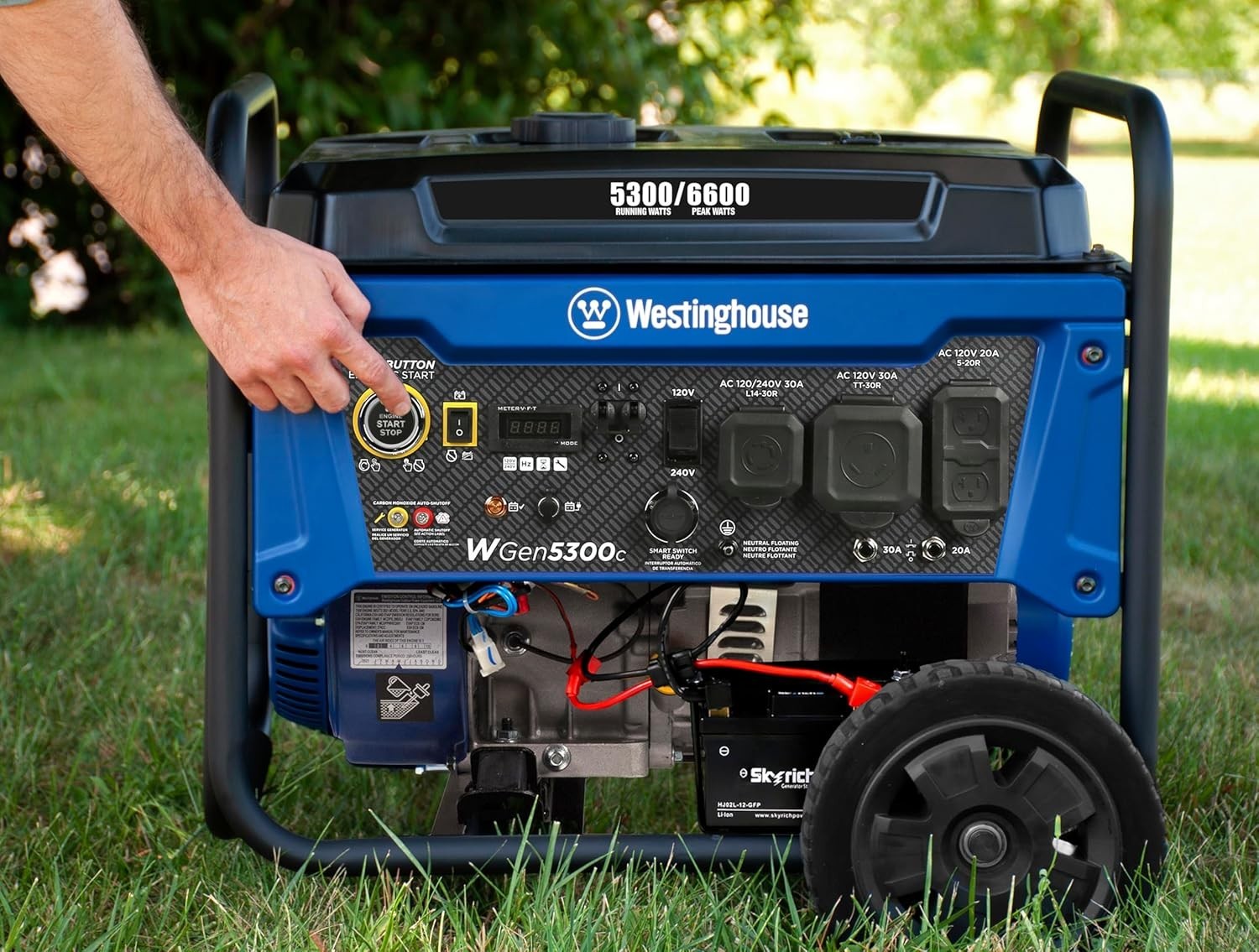 Westinghouse 6,600-W Portable Gas Powered Generator w/ Electric Start, CO Sensor