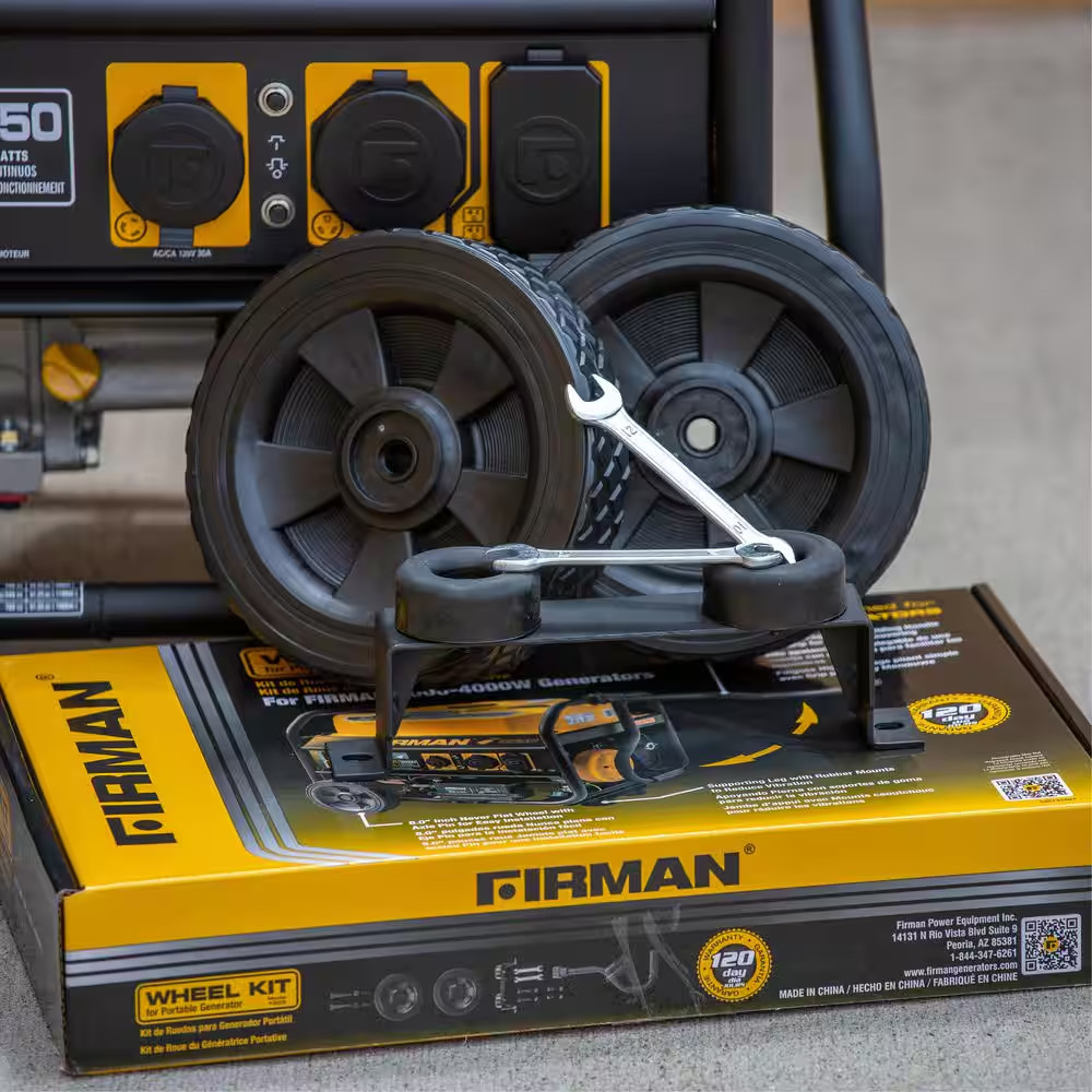 8 In. Never-Flat Wheel Kit and Handle for Portable Generator
