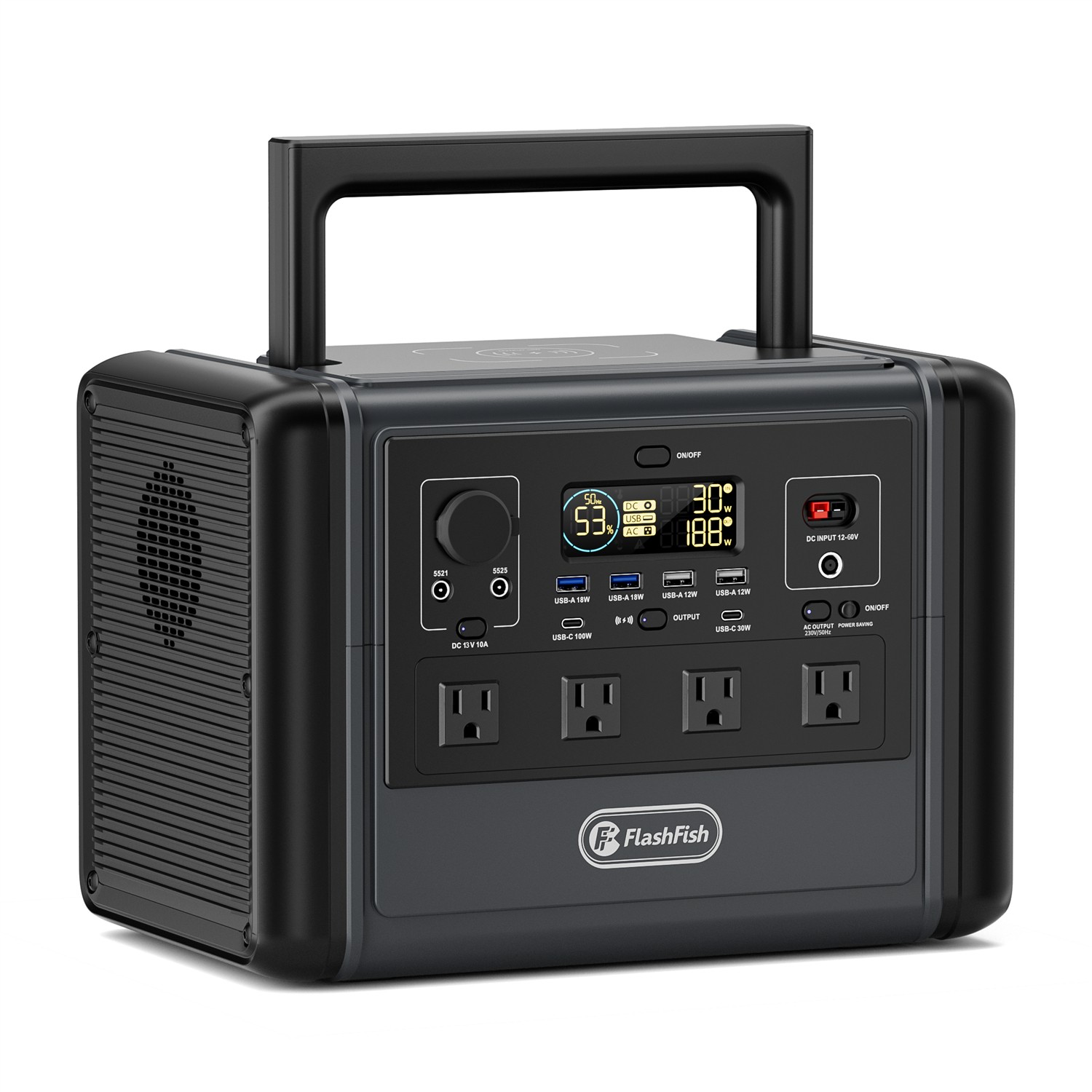 Flashfish T1200S 768Wh 1200W Portable Power Station LiFePO4 Generator