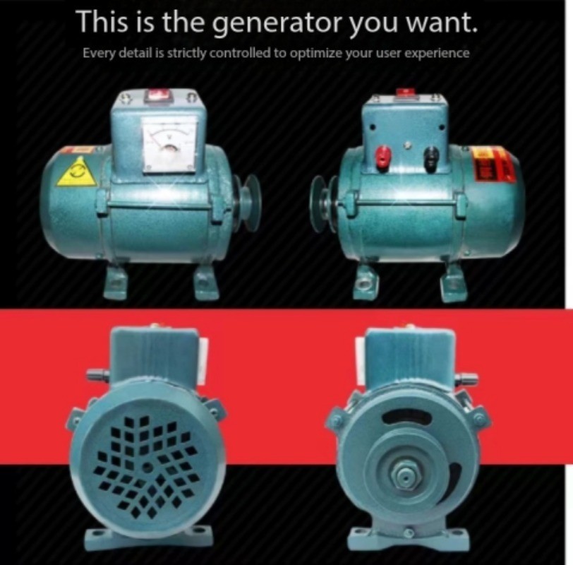 Permanent Magnet Brushless Generator with Voltage Regulator, Pure Copper Winding