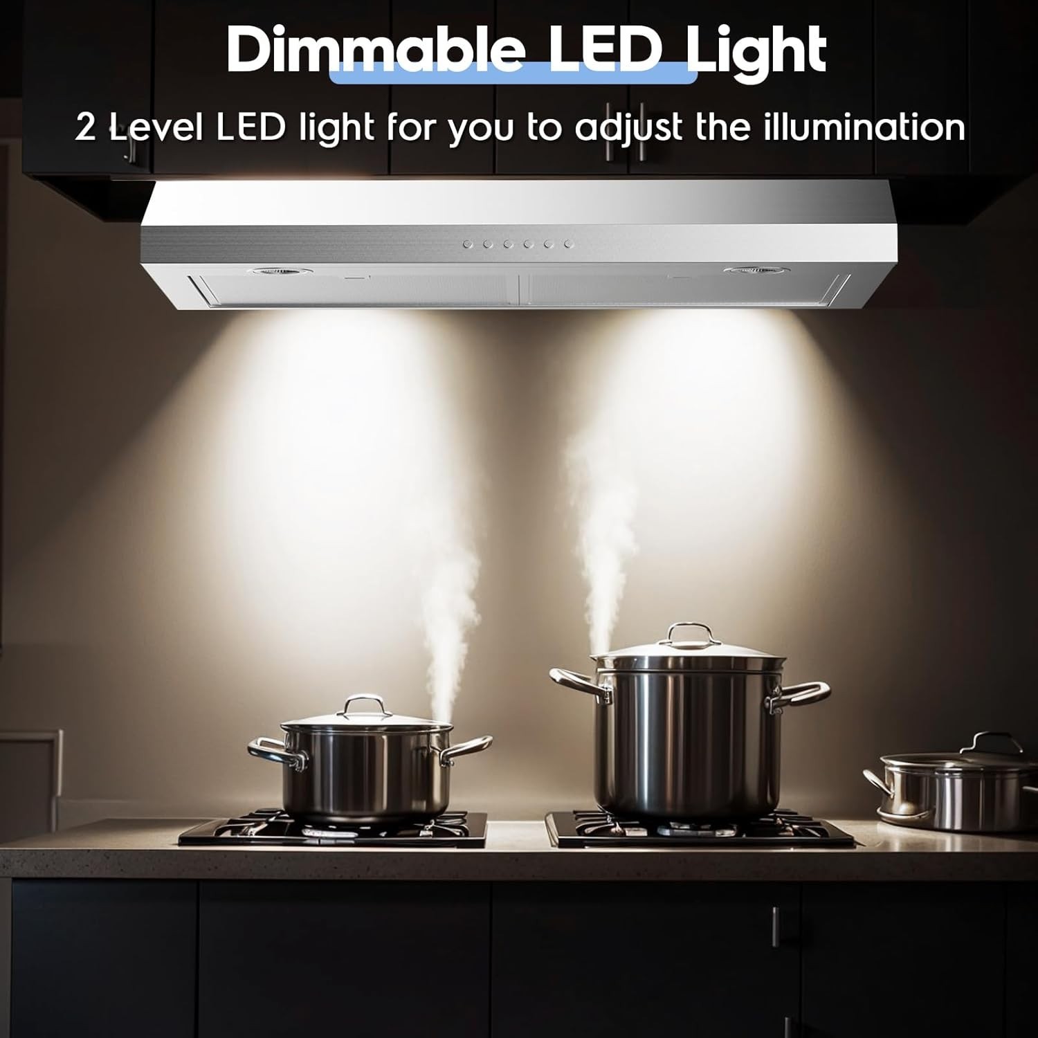 30″ Campanas De Cocina Extractor Grasa Acero Inoxidable Kitchen Range Hood Fan