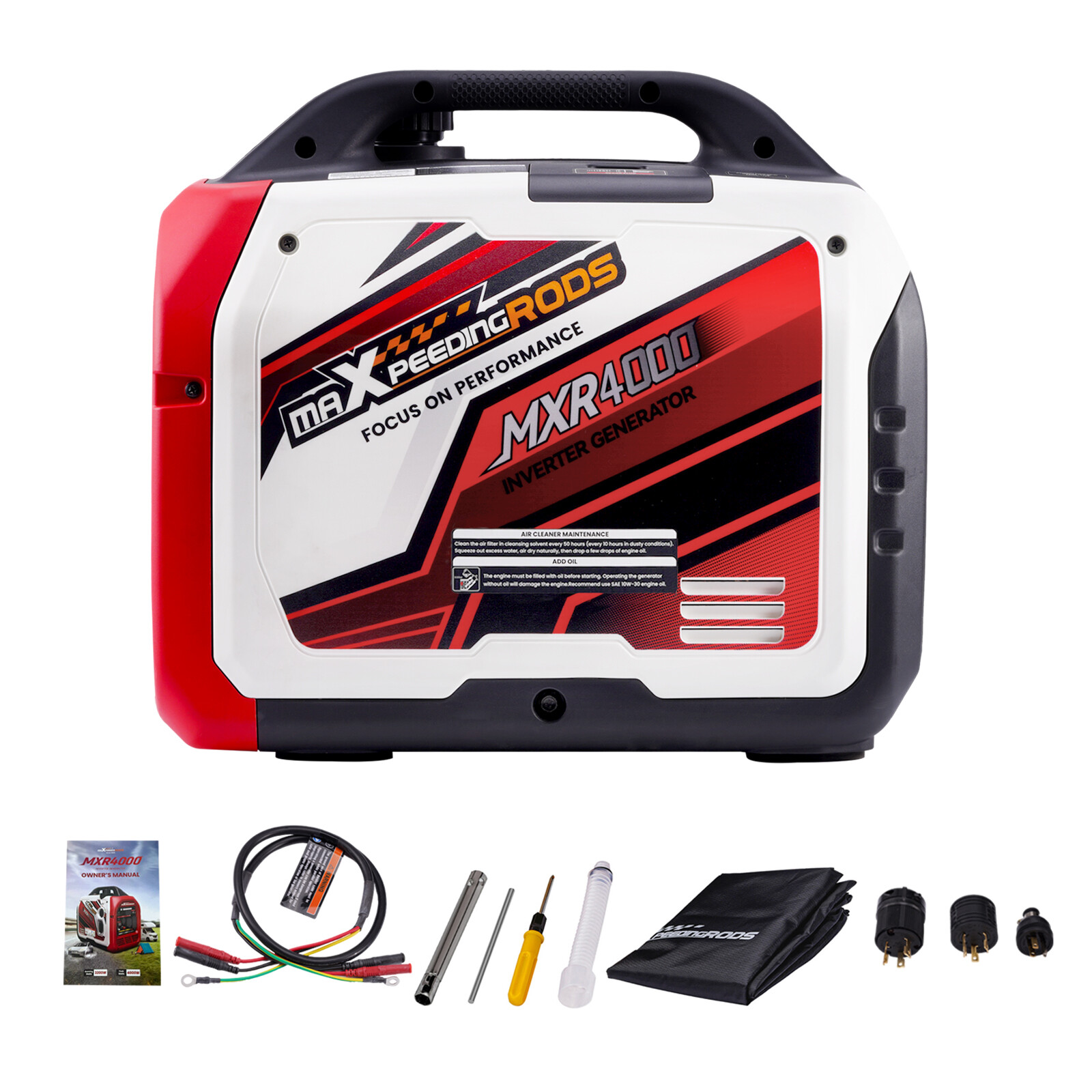 Gas Powered 4000 Watt Portable Inverter Generator for Electric Cars Charging RV