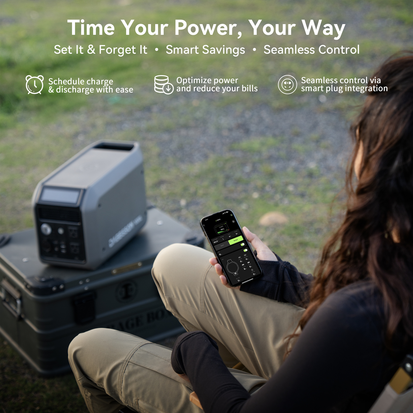 Dabbsson 1000L 1008Wh Portable Power Station 1200W Generator w/120W Solar Panel