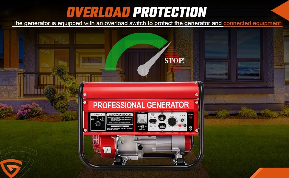 5000W Portable Inverter Generator Gas Powered Quiet for Home Backup Construction