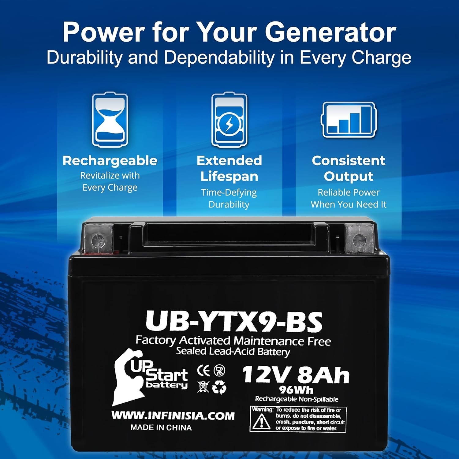 Leakproof 12V AGM Battery with Secure Terminal Alignment**
