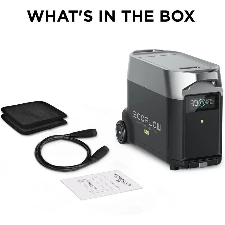 EF EcoFlow DELTA Pro Smart Extra Battery Portable Power Station 3600Wh Capacity