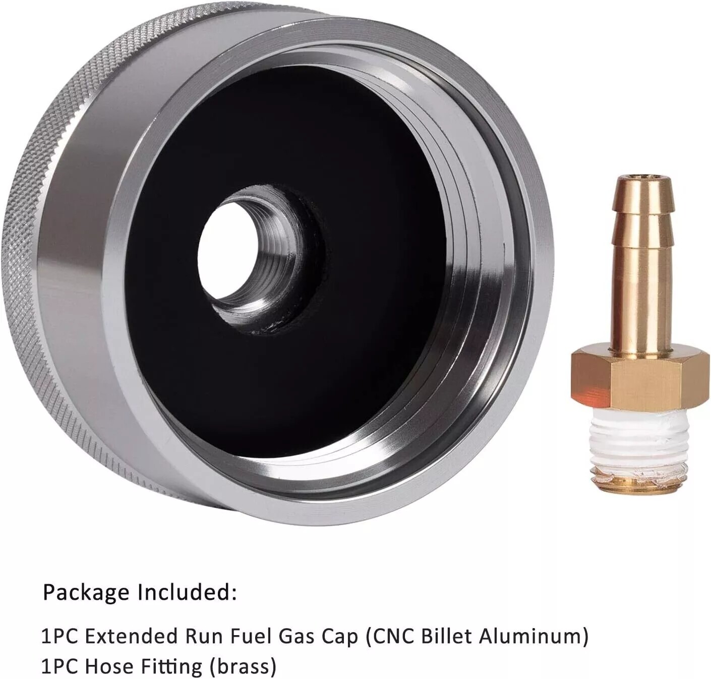 Aluminum Extended Run Fuel Gas Cap w/ Brass Hose For Yamaha EF2000is EF1000is