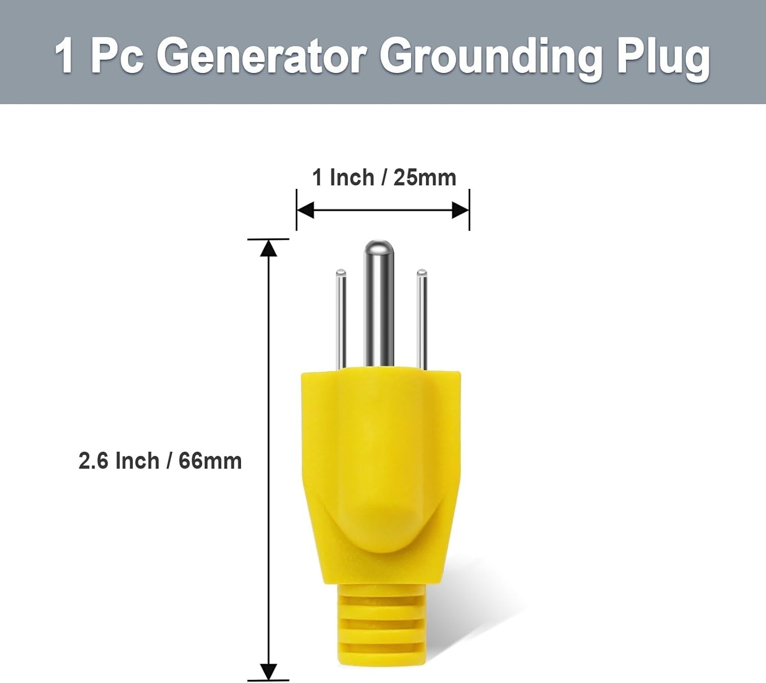 Compact and Sturdy Yellow Neutral Ground Bonding Plug – Essential for Generators