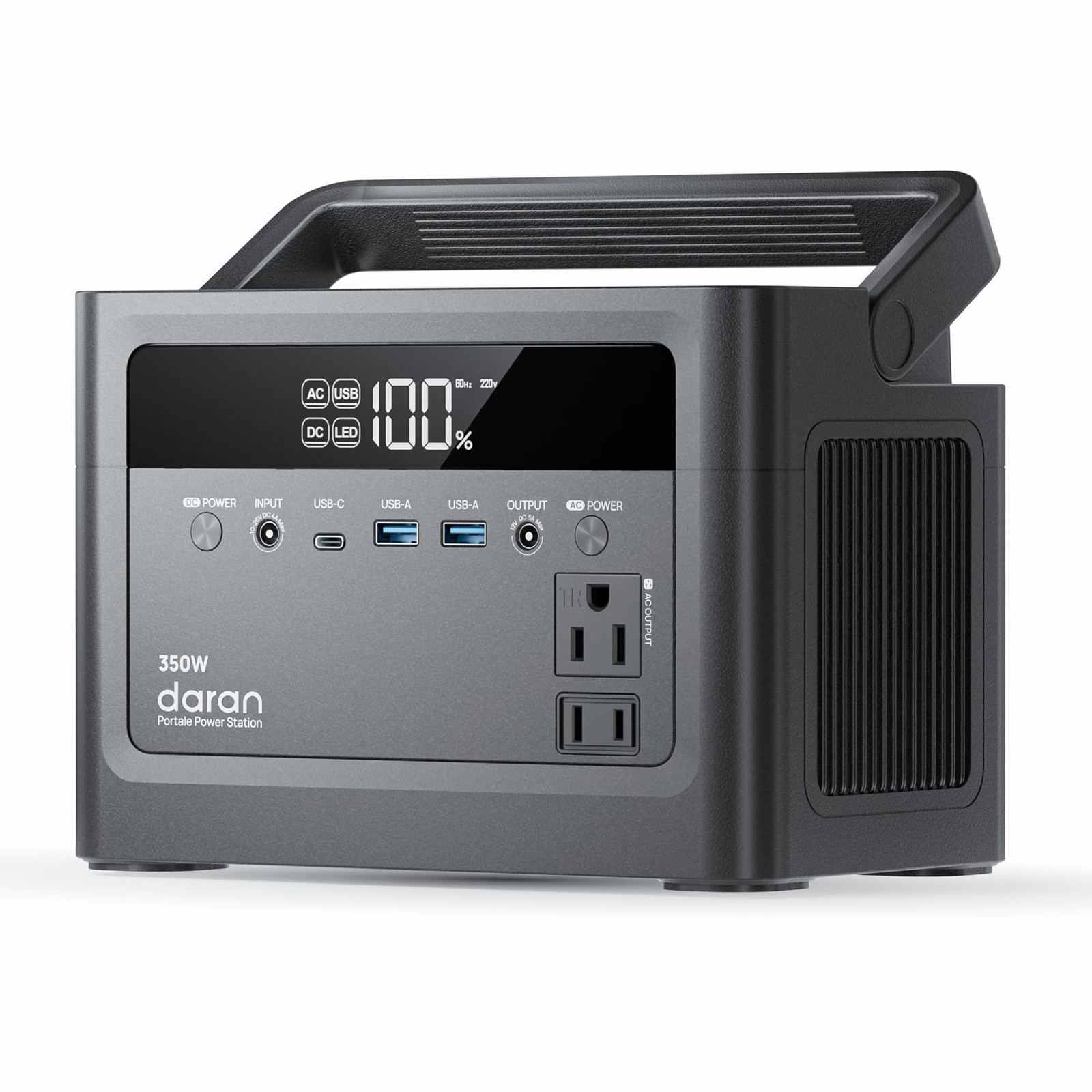 2026 Portable Power Station 700W Surge, 288Wh LiFePO4 Battery Light Black