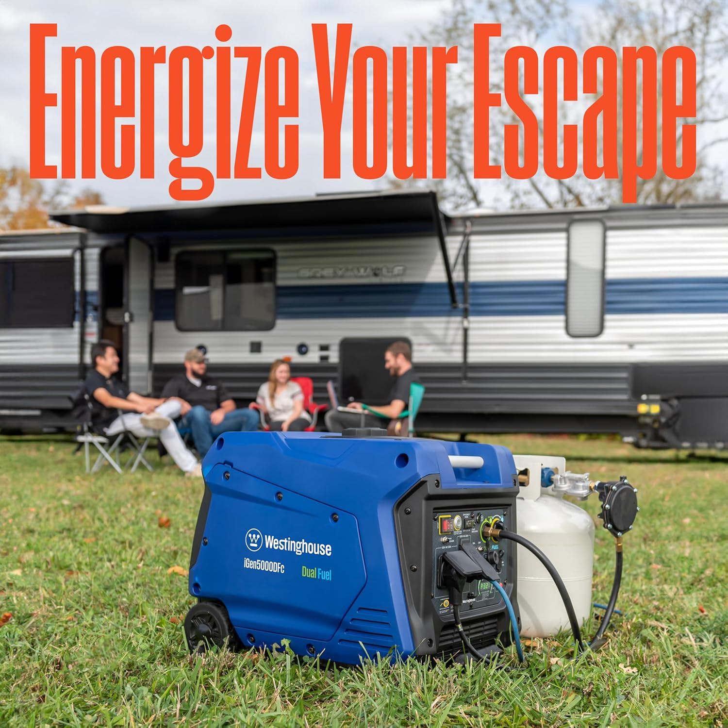 Westinghouse 5000 Peak Watt Super Quiet Dual Fuel Portable Inverter Generator, R
