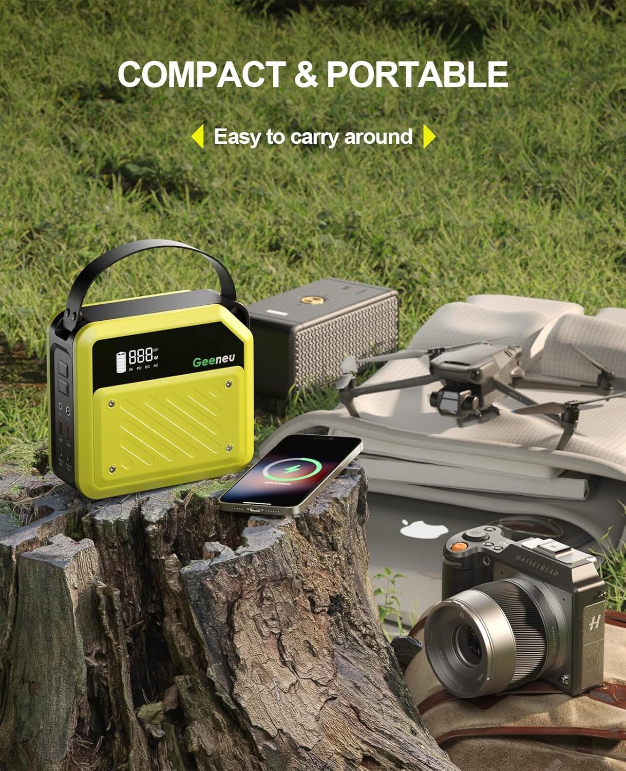 Geeneu P72 268W 270Wh Portable Power Station Generator for Camping Fishing
