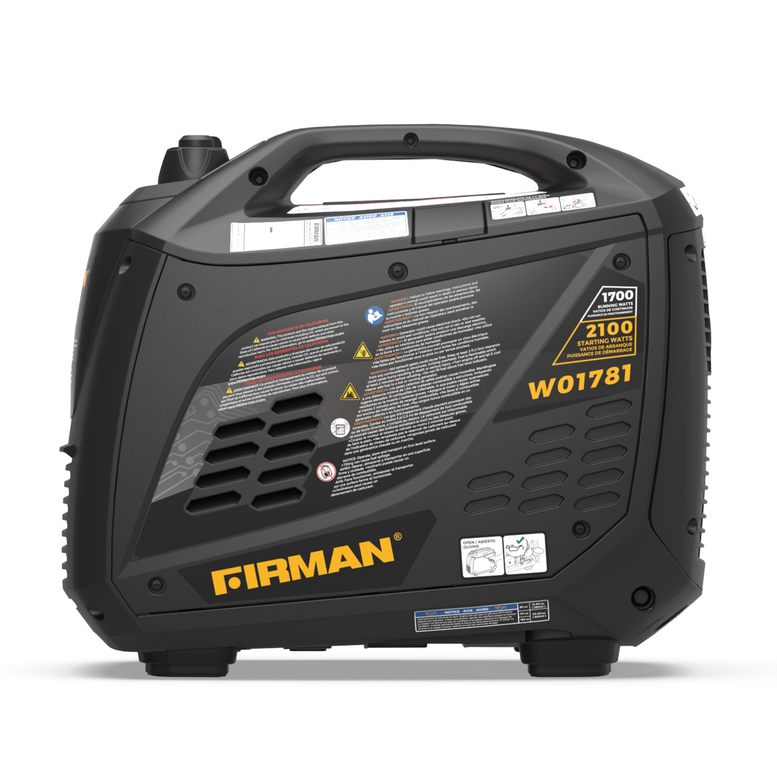 FIRMAN W01781 2100/1700W Inverter Portable Generator