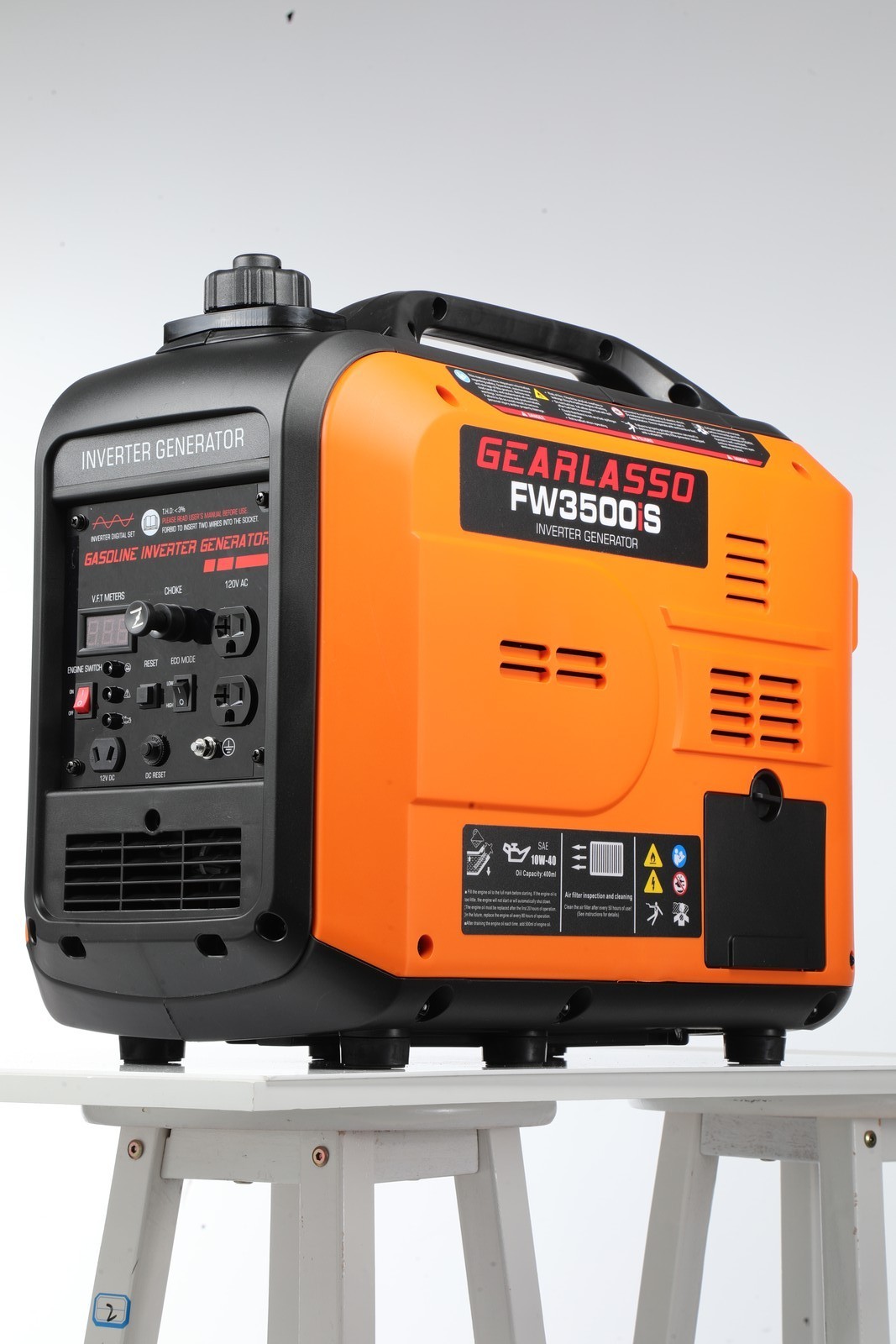 Quiet Inverter Generator 3500W Power Digital Display Recoil Start For Outdoor