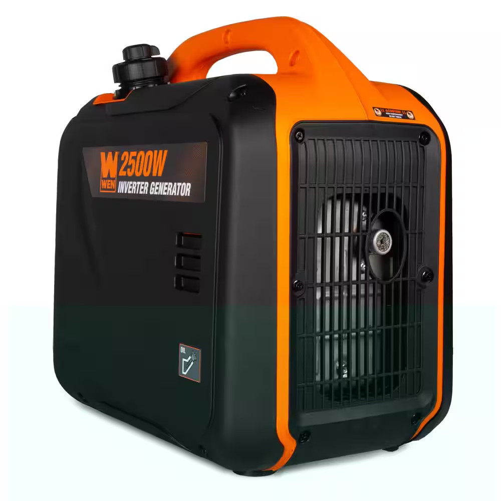 2500-Watt Recoil Start Gas-Powered Inverter Generator, Quiet, Portable, and Ligh