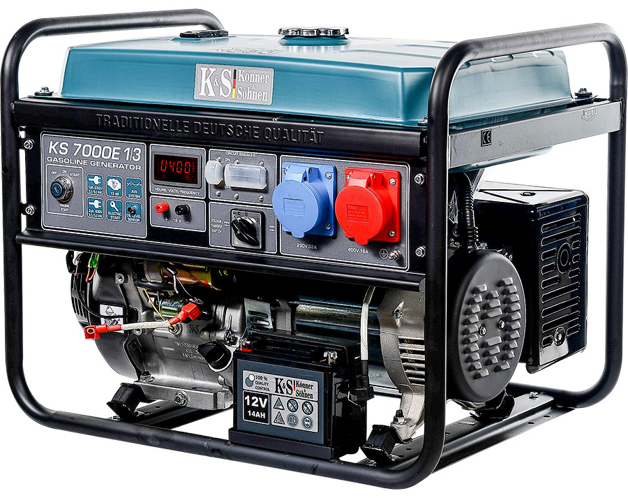 KS7000E-1/3 Generator VTS Gasoline AVR Emergency Power Supply 5.5KW 400V