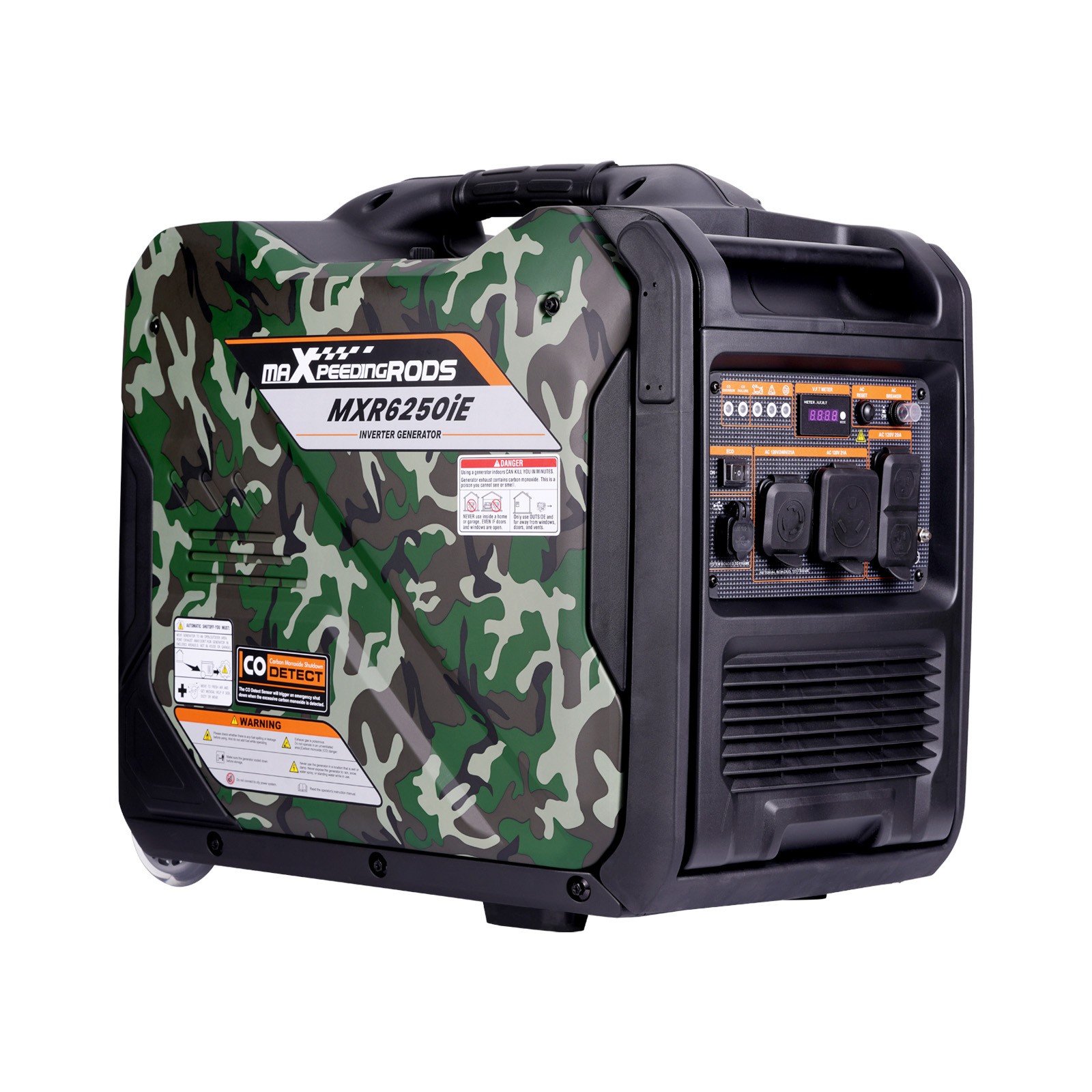 Gasoline 5500 Peak / 5000 Rated Watt 120V/240V Generator Inverter with Wheel Kit