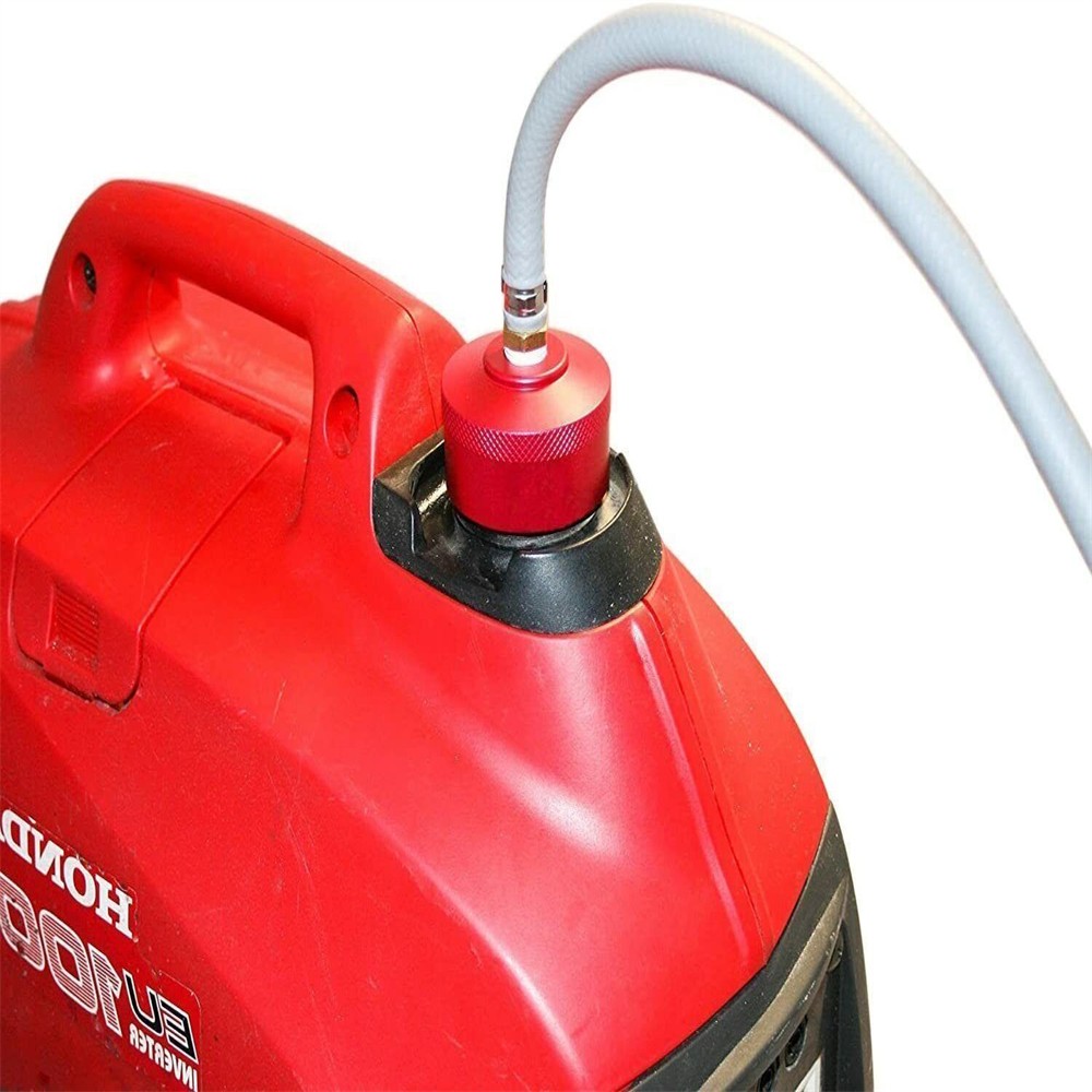 Red Generator Aluminum Extended Run Gas Cap w/ Brass Funnel For Honda EU2000i