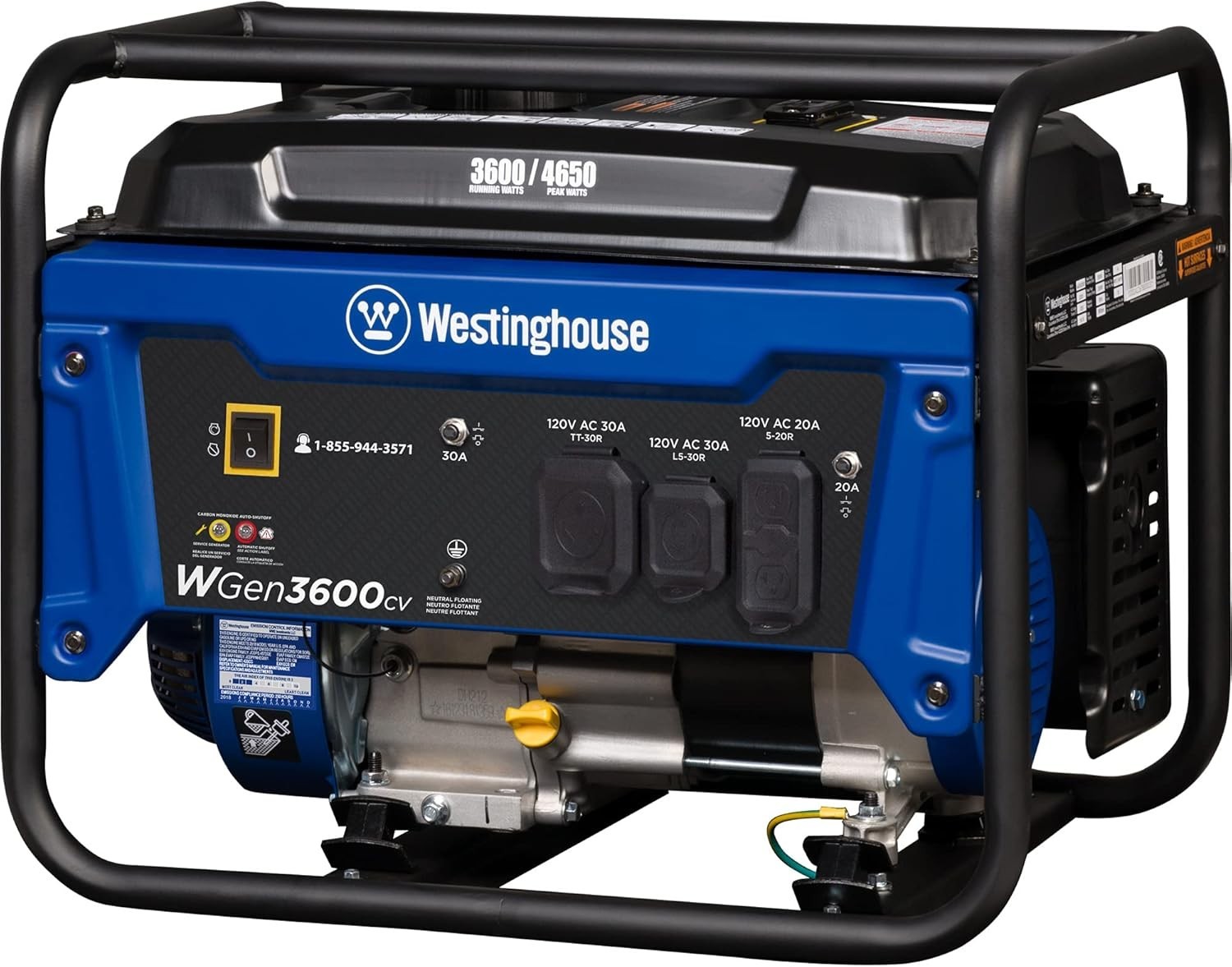 Westinghouse 4,650-W Quiet Portable RV Ready Gas Powered Generator w/ Wheel Kit