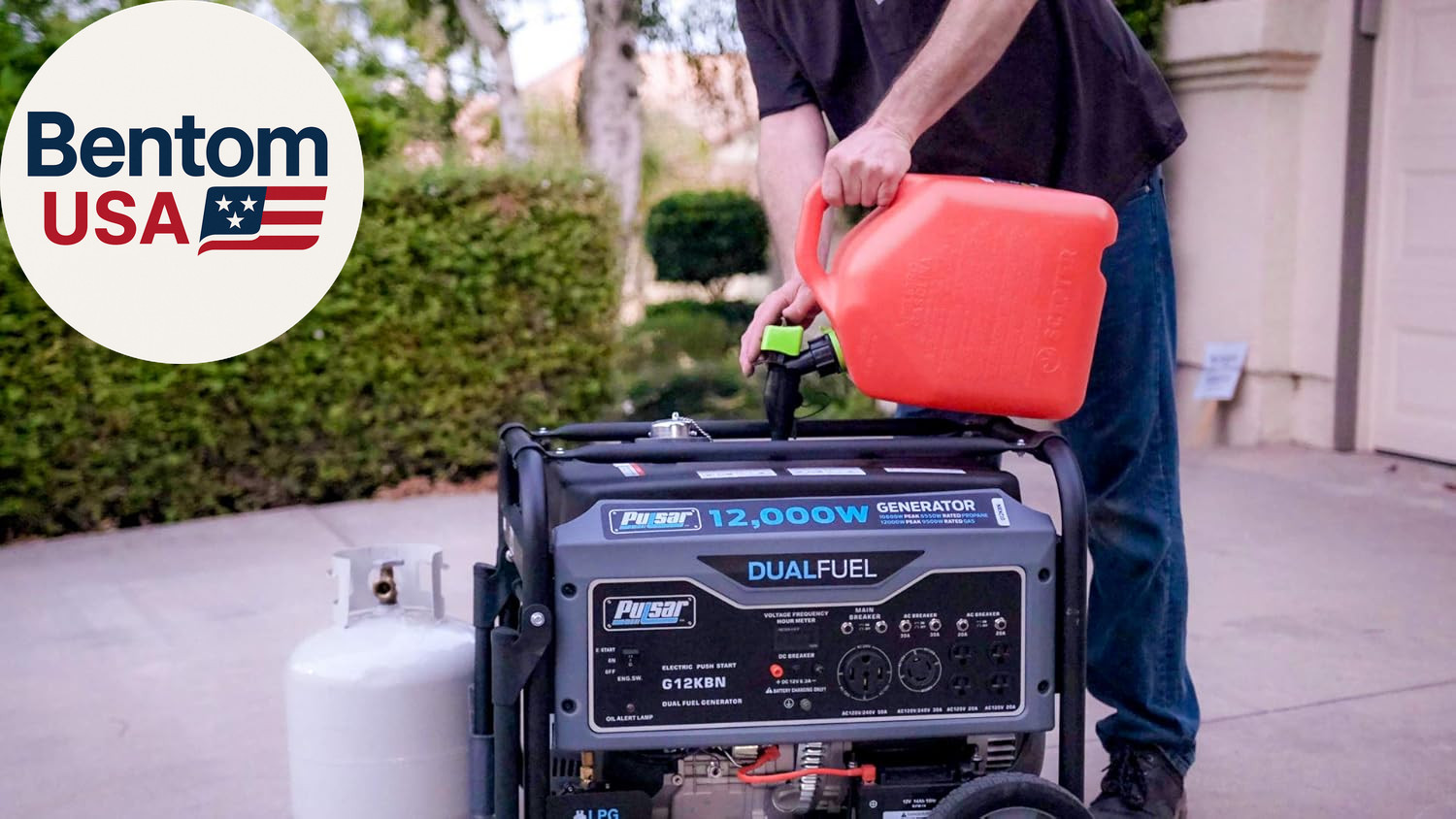 G12KBN Heavy Duty Portable Dual Fuel Generator – 9500 Rated Watts & 12000 Peak W